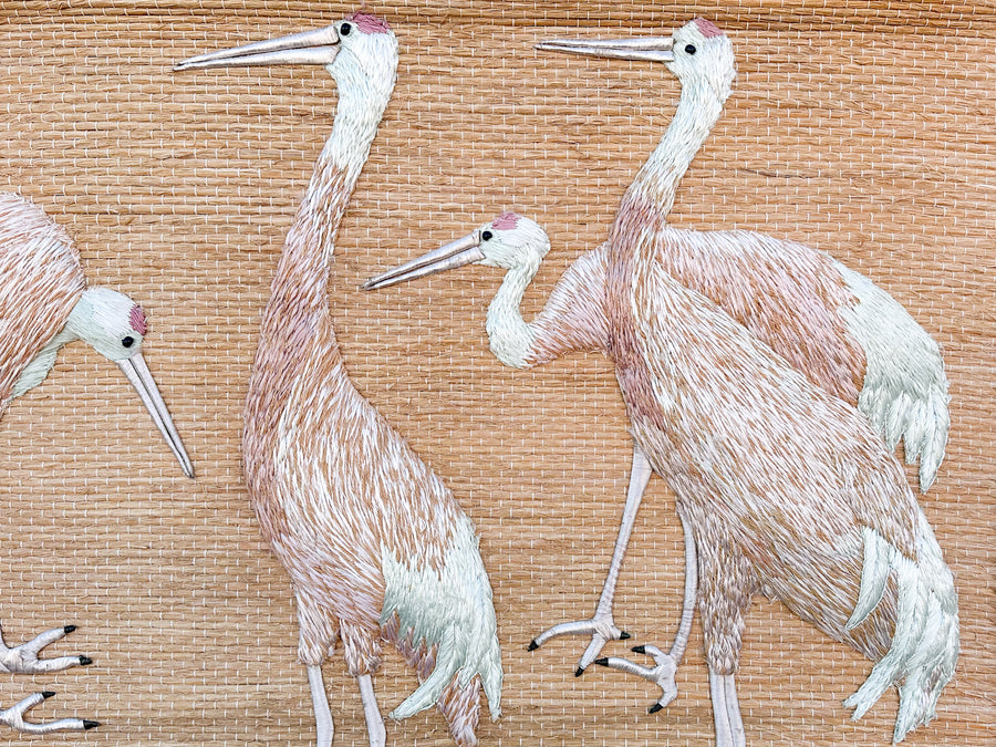 MCM Herons Woven Wall Hanging by Dan Freedman