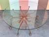 Regency Style Base Metal Tassel Coffee Table