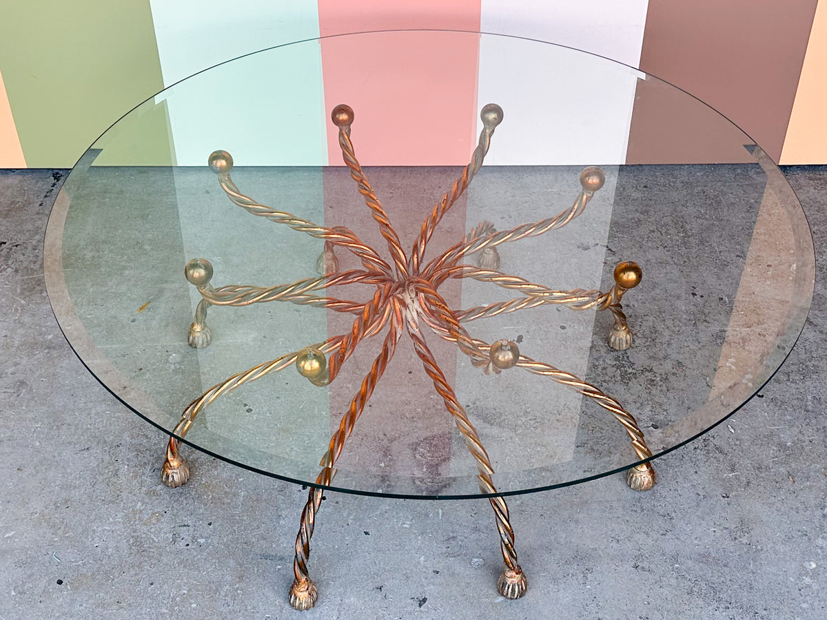 Regency Style Metal Tassel Coffee Table