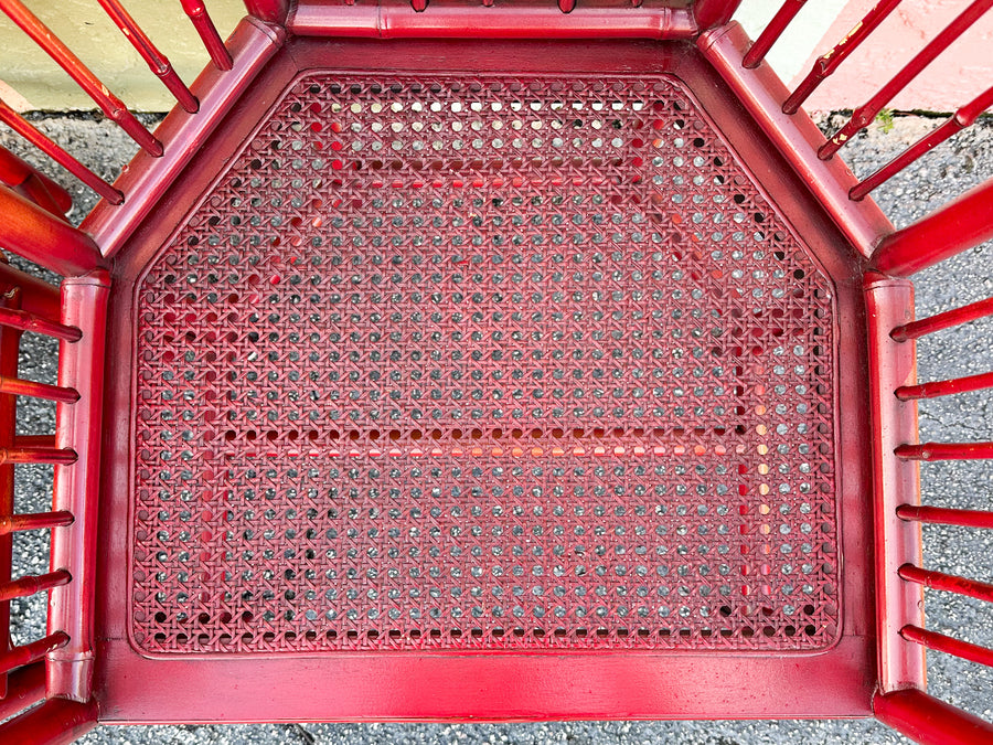 Brighton Style Red Rattan Dining Set