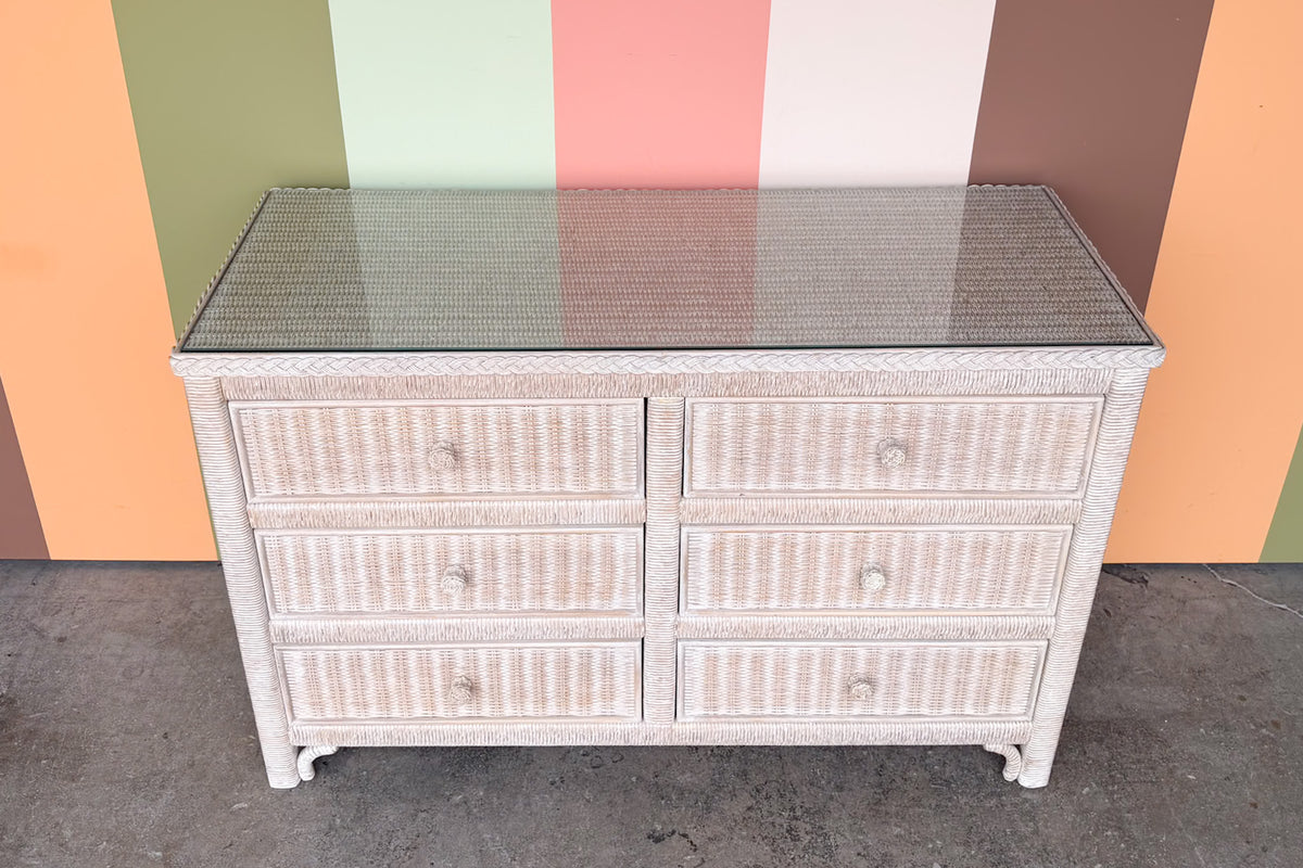 Henry Link Braided Wicker Double Dresser