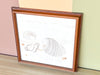 Framed Needlepoint Shell Art