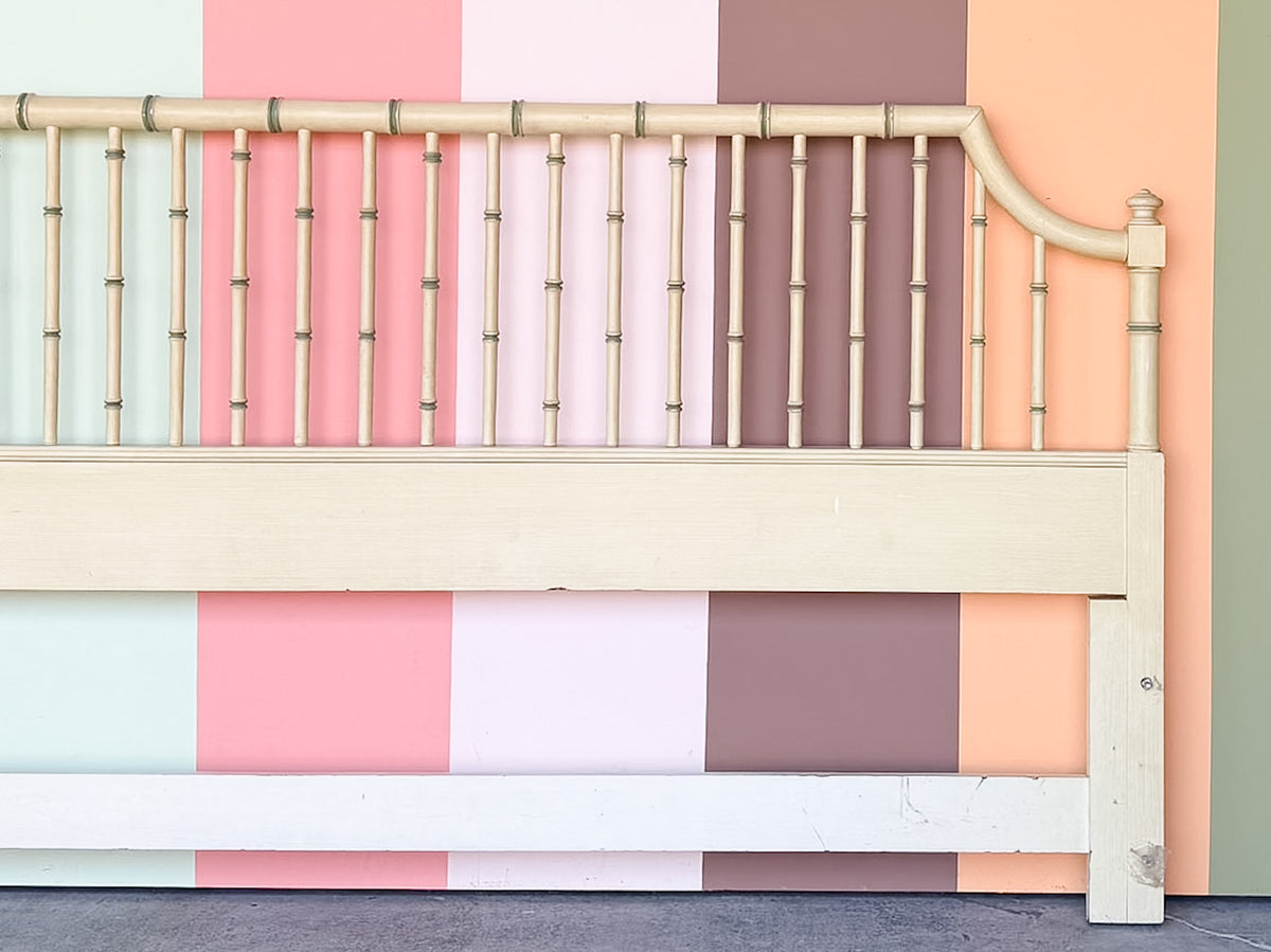 Faux Bamboo Pagoda King Headboard