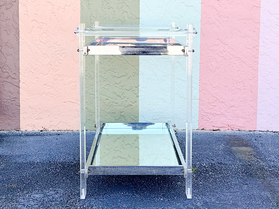 Chrome and Lucite Bar