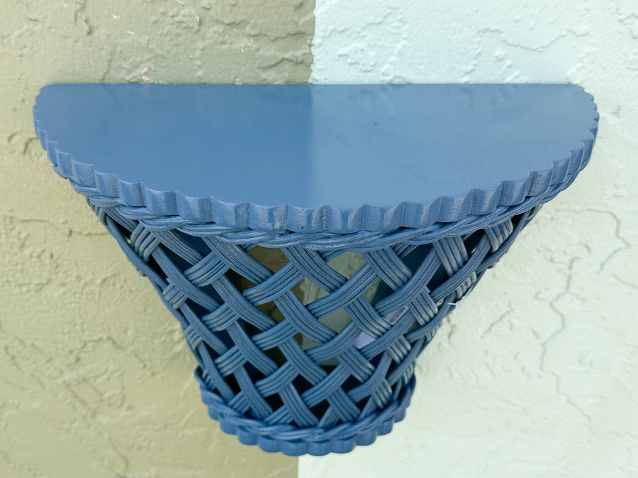 Pair of Modern Trellis Wall Shelves