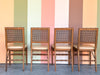 Faux Bamboo Folding Tables and Chairs Set