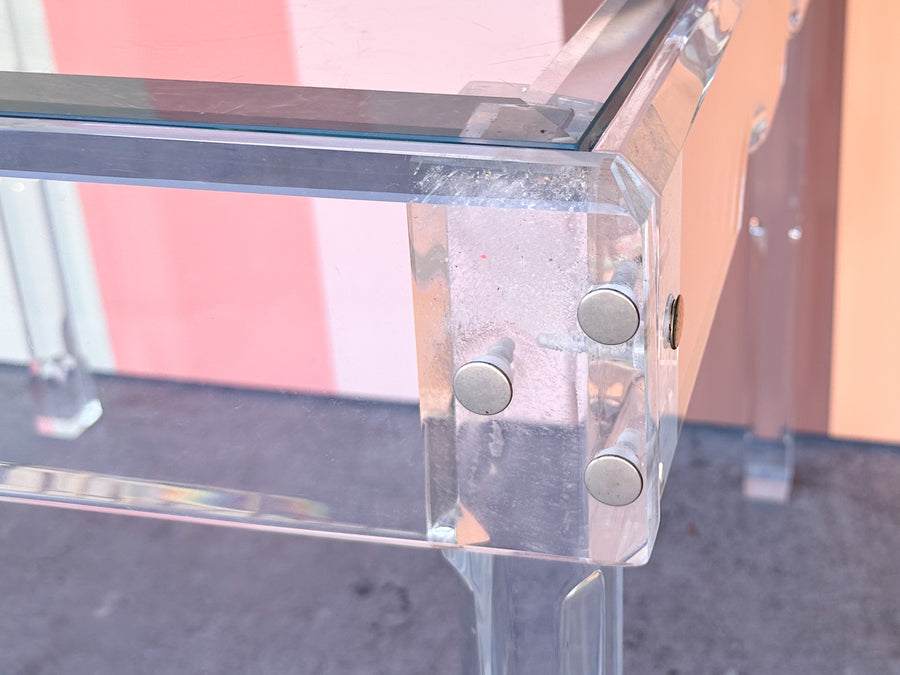 Scalloped Lucite Game Table