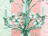 Southfield Green Floral Tole Chandelier