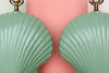 Pair of Sea Green Shell Lamps