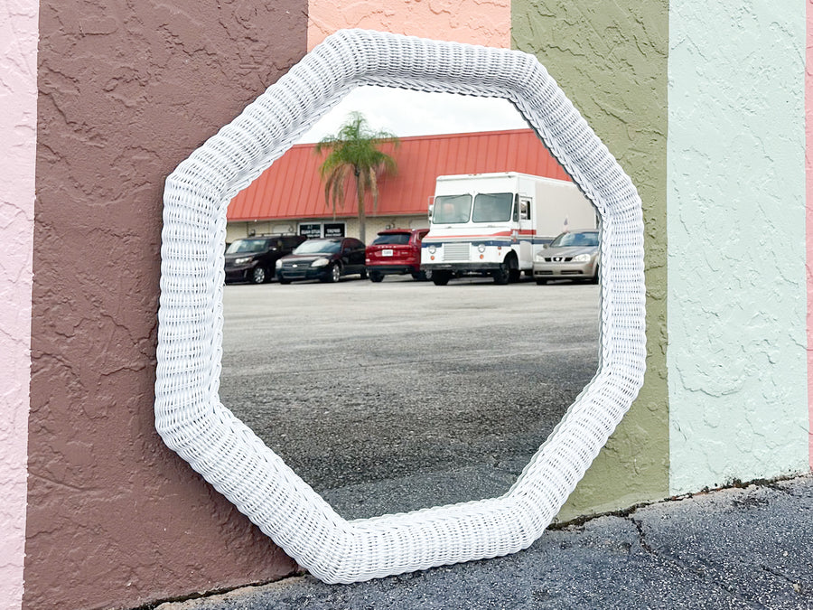 Wicker Chic Hexagon Mirror
