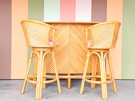 Island Chic Bamboo Bar and Stools