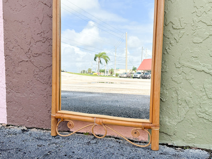 Petite Rattan Sunburst Mirror