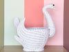 Large Wicker Swan Cachepot