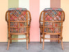 Pair of Ficks Reed Rattan Arm Chairs
