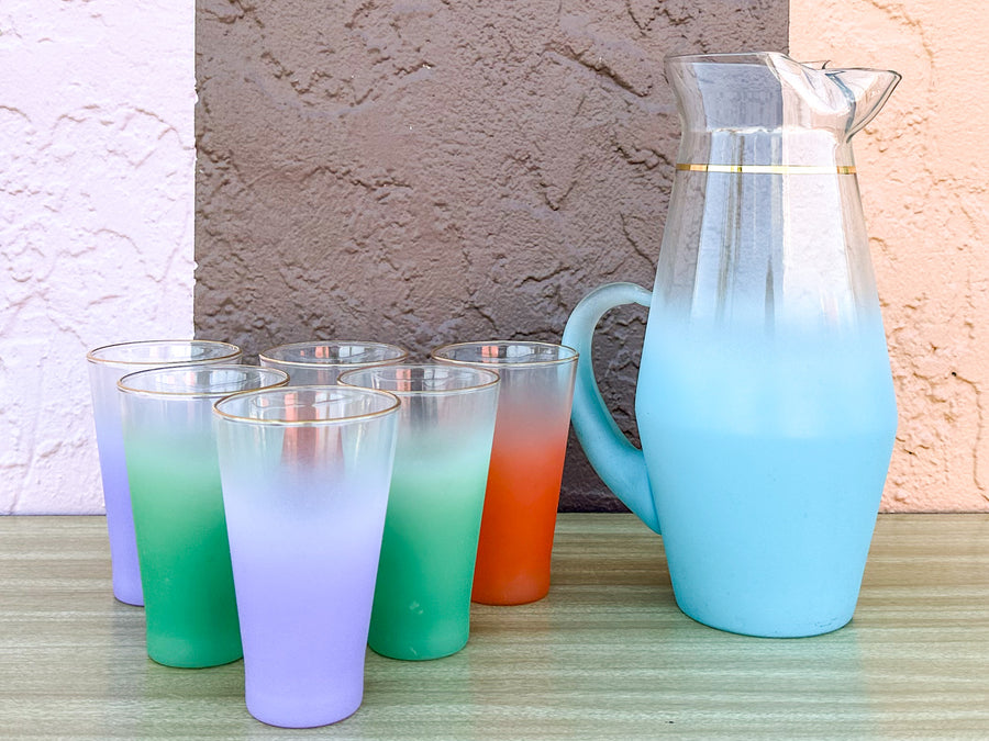 Set of Colorful Blendo Cocktail Glassware