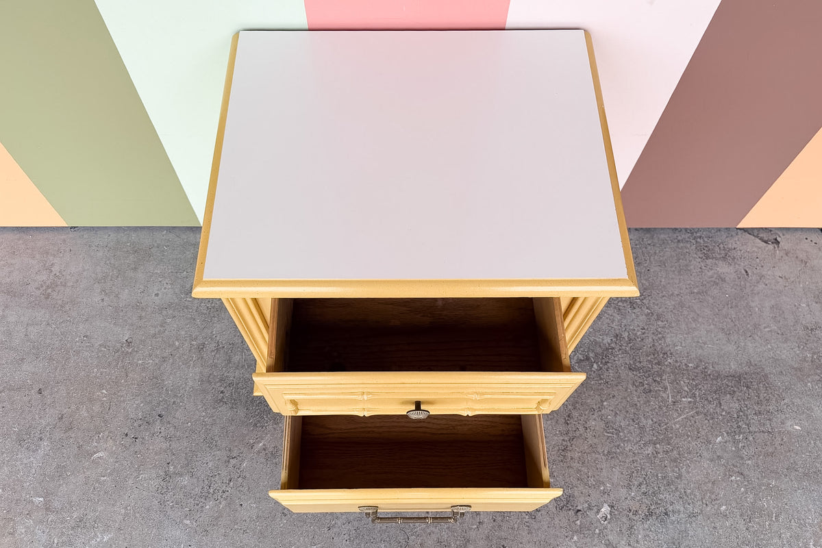 Faux Bamboo Nightstand