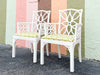 Pair of Flower Fretwork Arm Chairs
