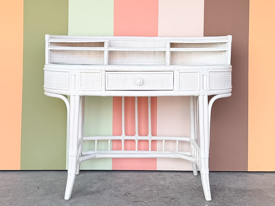 Coastal Rattan Desk and Chair