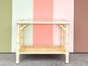 Yellow Faux Bamboo Side Table