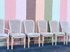 Set of Six Pencil Reed Rattan and Cane Dining Chairs