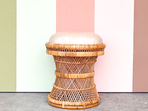 Cute Coastal Rattan Stool