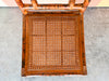 Tortoiseshell Rattan Pagoda Desk and Chair