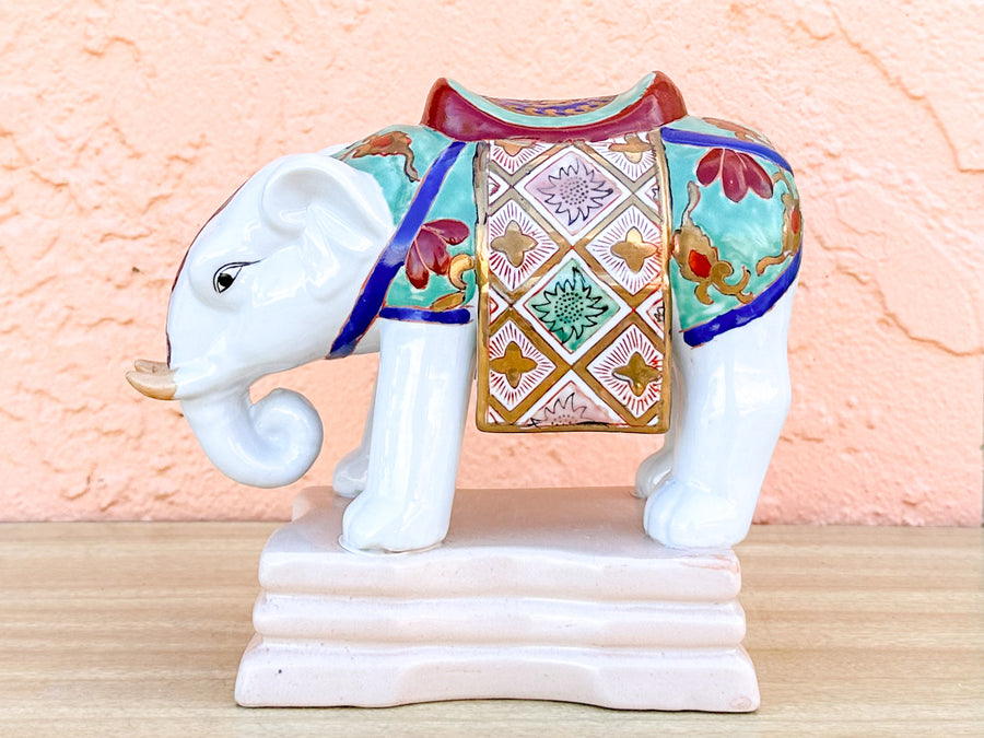 Porcelain Elephant Figurine