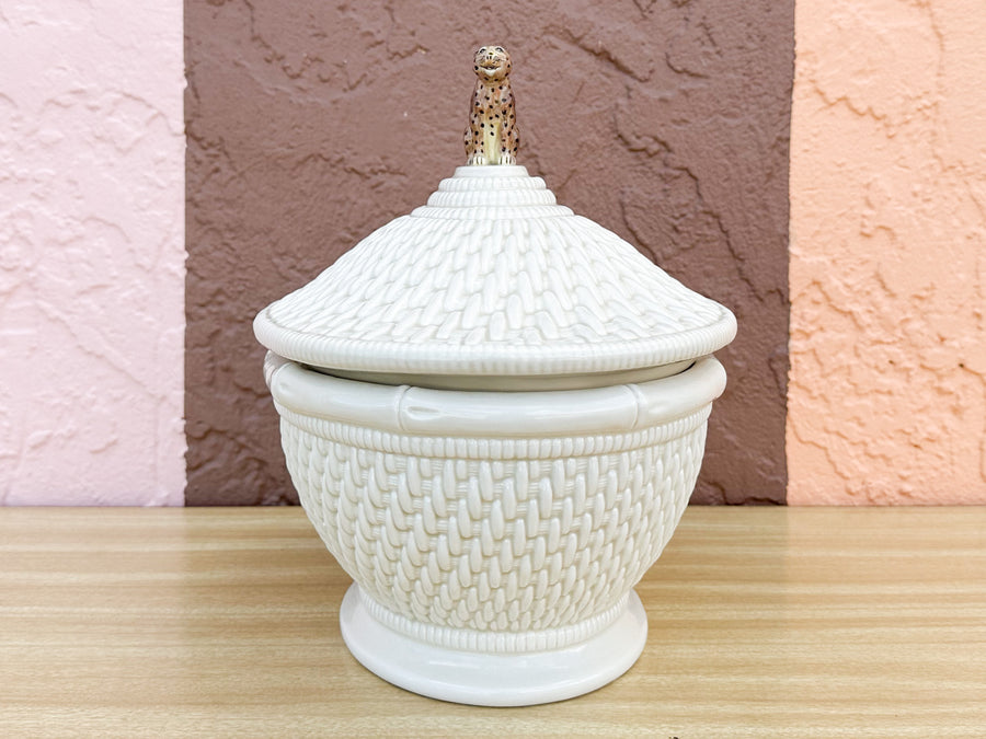 Cheetah Faux Bamboo Tureen