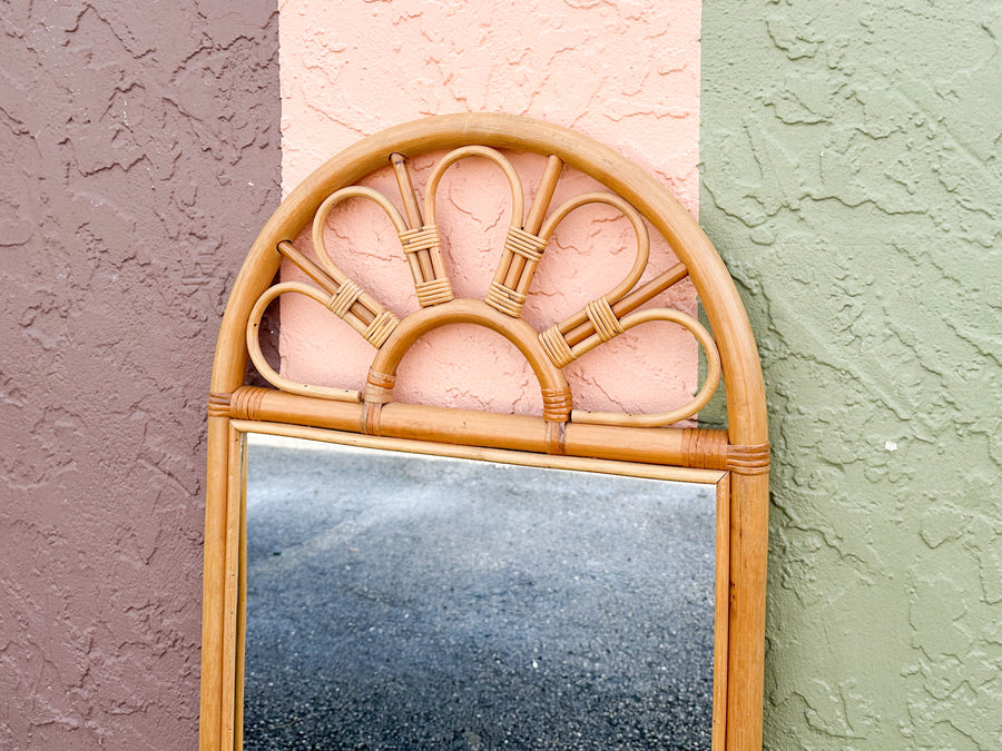 Petite Rattan Sunburst Mirror