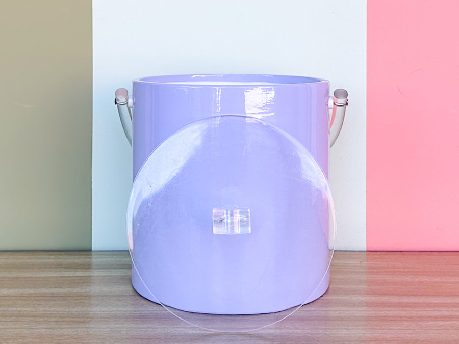 Lavender and Lucite Ice Bucket