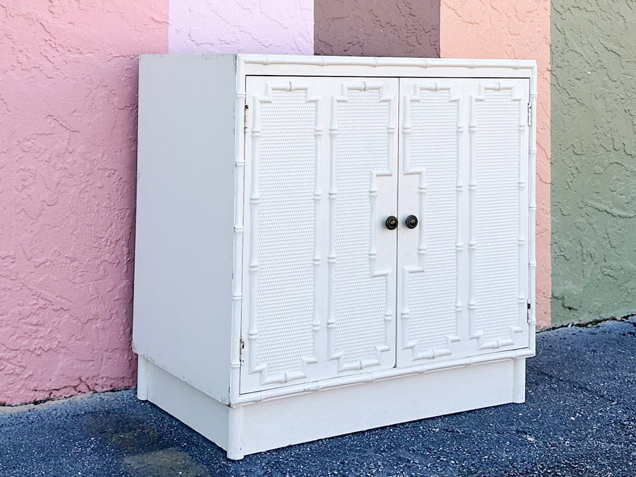 Oversized Faux Bamboo Nightstand