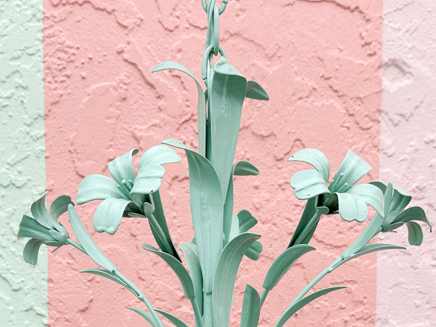 Southfield Green Floral Tole Chandelier