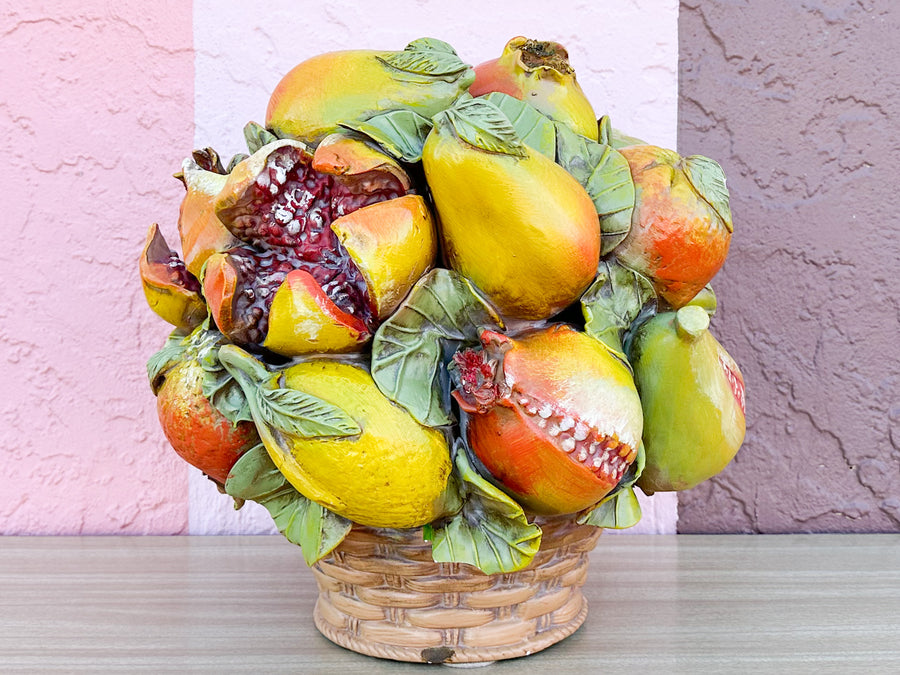 Seasonal Fruits Italian Ceramic Topiary