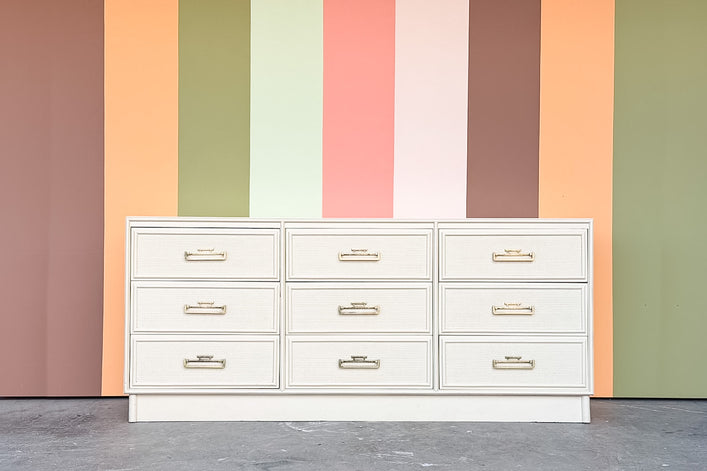 Coastal Chic Rattan Dresser