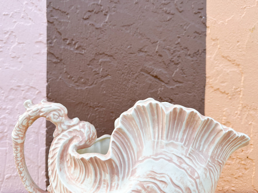 Shell Chic Ceramic Bowl and Pitcher