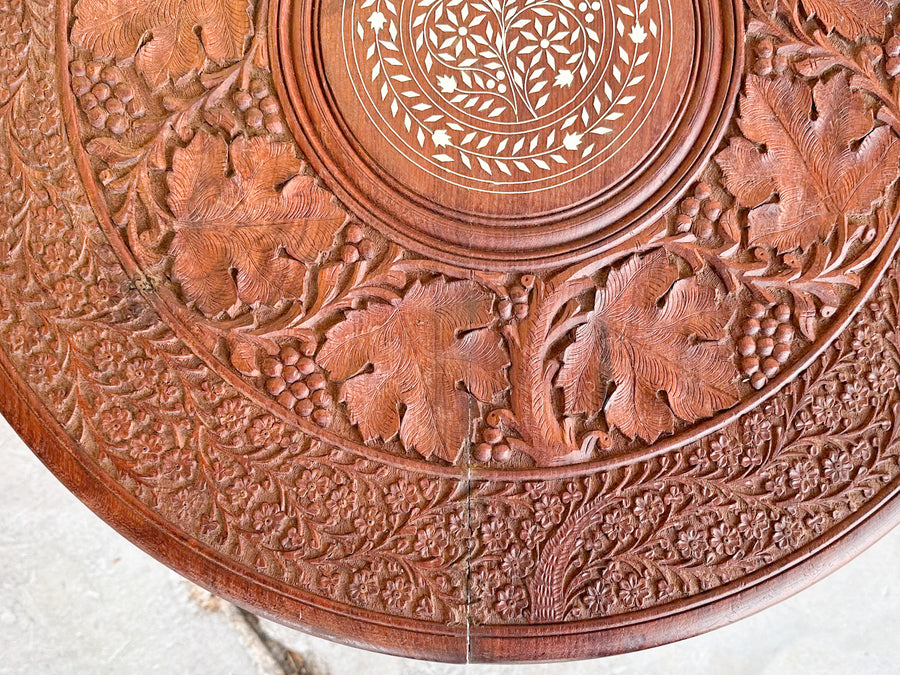 Pair of Hand Carved Moroccan Style Side Tables