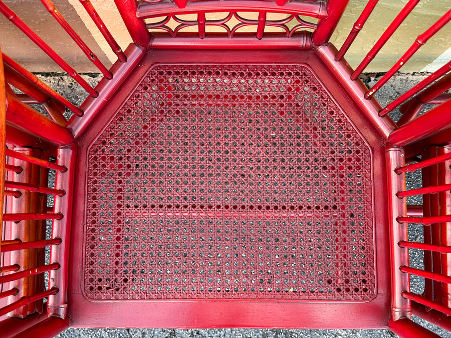 Brighton Style Red Rattan Dining Set