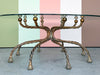 Regency Style Base Metal Tassel Coffee Table