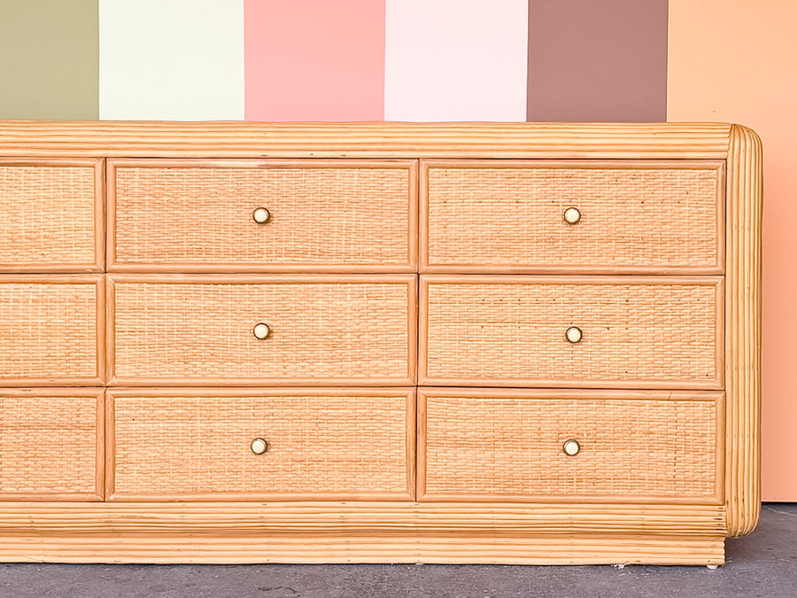 Island Style Rattan Wrapped Dresser