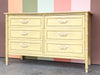 Yellow Faux Bamboo Double Dresser