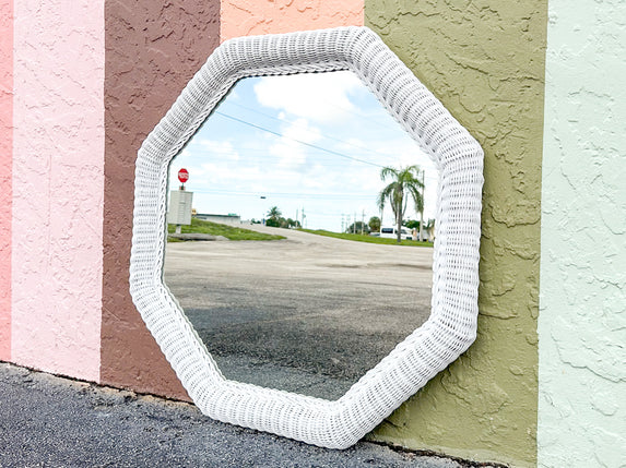 Wicker Chic Hexagon Mirror