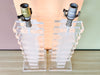 Pair of Stacked Lucite Lamps