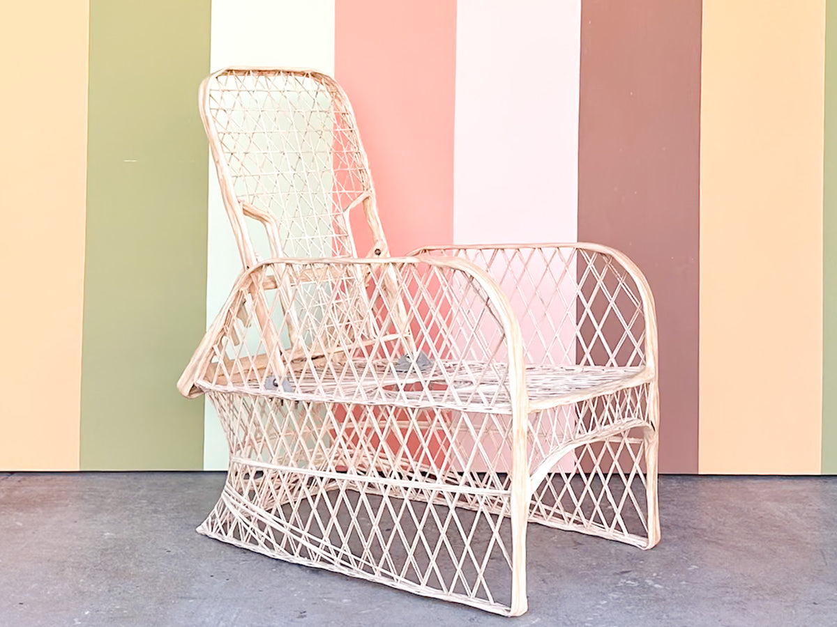 Marbled Pink Webspun Reclining Chair