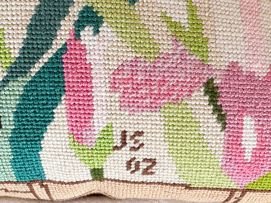 Hummingbird Needlepoint Pillow