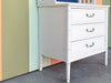 Faux Bamboo Oversized Nightstand with Hutch