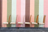 Set of Six Milo Baughman for Thayer Coggin Chrome and Cane Dining Chairs