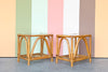 Pair of Ficks Reed Rattan Side Tables