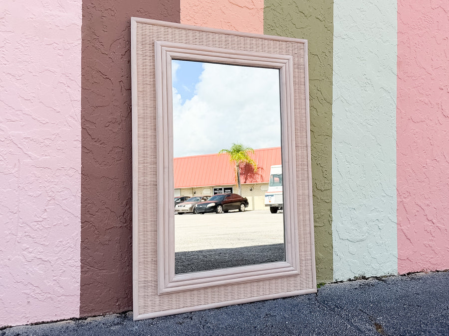 Coastal Chic Rattan and Wicker Mirror