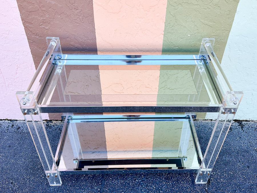 Chrome and Lucite Bar