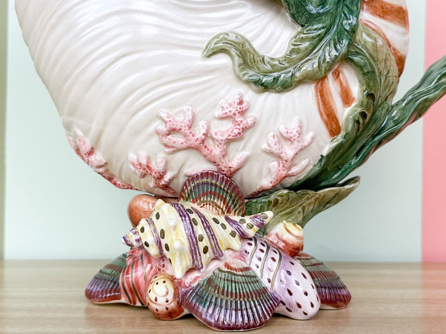 Fitz and Floyd Shell Pitcher